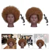 Real Hair Mannequin Head African Style enseignant coiffeur