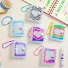 2 Inch 16 Photos Storage Book Keychain Photo Card Holder Mini Cute Holds Transparent Collector Book Binder Photocards Holder