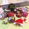 Wrap regalo 6/10 pezzi di ciondoli di citato di caramelle natalizi Babbo Natale Talbero di Natale Round Box per feste di compleanno Favore Regali per bambini