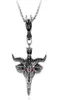 Colliers pendants Budrovky pentagram Collier de tête de chèvre amulette sabbatique occulte red oeil pour femmes hommes bijoux de mode collier Choker3716384