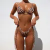 Leopardtryck baddräkt Ny sexig bikini split remkvinnor s