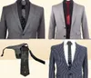 Neck Tie Set GEOMETIE Handmade Skinny Hexagonal Silver Tie Honeycomb Shape Necktie for Men Fashion Wedding Accessory Fashion Jewel5318425
