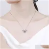 Pendant Necklaces Customized Projection Angel Wings Necklace Siery Custom Color Pos Women Man Jewelry Accessorie 240115 Drop Deliver Dhnib