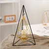 Candle Holders Ins Style Tea Light Holder Golden Color Metal Classic Iron Decor Lantern Christmas Party