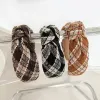 Women Girls Bohemian Winter Plaid Woolen Knot Hairband Headband Adult Hair Accessories Hair Jewley