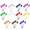 50PCS Soft Fascinators Feathers 15-20cm Goose Feather Stripped Coque Feathers Colorful DIY Handmade Millinery Decor