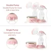 Breastpumps NCVI Double Electric Breast Pumps 4 Modes 9 Levels with 4 Size Flanges 10pcs Breastmilk Storage Bags 240413