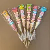 Gift Wrap 50/100pcs Long Clear Plastic Bag Flat Open Cellophane Lollipop Candy Cookie Opp Food Pack Wedding Birthday Decor