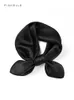 Couleur solide noire Pure Scarf Fiffier Headscarf Lady Swarves Foulard Small Hijab Wrap Scarf Scarf Femmes Printemps Automne 240411