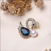 Jewelry Settings Animal Pearl Brooch Setting Rhinestone For Women Fashion Accessories 9 Styles Diy Pins Christmas Drop Deliv Dhgarden Dhjyk