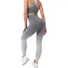 Les tenues de yoga féminine 2 pièces Set Workout Tracksuits Sports Bra High Legging Active Wear Clothing Athletic Clothing Set 240329
