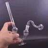 Wholesale Hand Water Bubbler Pipes Oil Burner Glass Pipe Portable 14mm Female Thick Pyrex Downstem Rig Round of Glass Tobacco Pipe with Male Oil Nail Pipes