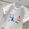 Popular Baby Tracksuit Summer Summer Kids Designer Clothes Taille 90-160 cm LETTRE COLORURE LOGO IMPRESSION T-SHIRT ET SHORTS 24APRIL