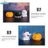 Söt Halloween Micro Landscape Miniature Figurer Harts Craft Mini Fairy Garden Ornaments Söt pumpa Ghost Vampire Decoration