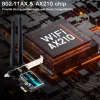 Kort FENVI WiFi 6e Adapter 5374MBPS AX210 2.4G/5G/6GHz för Bluetooth 5.3 802.11AX Wireless Network WiFi Card för Laptop PC Win 10/11