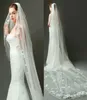 Fashion 2018 One Layer Wedding Veils Custom Made Cathedral Style Three Length Bridal Veil 3D Floral Applique7713326