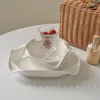 Bowls Northern Europe Soup Bowl Retro Pure White Ceramics French Light Luxury Tableware Kitchen Home Daily Creative Product