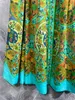 Designer -Kleid 2024 Feder -Meldung Single -Knopf -Bund Printed Laternenhülle Futterkleid