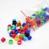 Other Bird Supplies Plastic Feet 8mm Birds Diameter Clip Inner Colors 100pcs Foot Quail Pigeon Rings 10