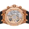 AUDEMAR PIGUE ASSISTIR ROYAL OAK APF FACTORY AUTO ROSA ORO DA UOMO CINTURINO OROLOGO