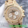 Słynny AP nadgarstek Epicka Royal Oak Series 26320or z diamentowym zestawem 18K Rose Gold Full Diamond Mens Watch Automatyczne maszyny