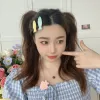 2pcs/lotかわいい女性ヘアアクセサリーキャンディーカラーリトルフィッシュヘアクリップチルドヘアピンサイドダックビルバレットガールズヘッドドレス