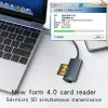 Hubs 2 i 1 USBC Hub Type C till SD/TF Memory Card Reader 4.0 USB 3.0 OTG Adapter för MacBook Huawei Mobiltelefoner Laptoptillbehör