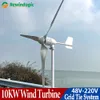 10 kW 48V turbina wiatrowa z generatorem wiatru wiatrowego z siatką 10000 W z hybrydowym sterownikiem MPPT darmowy wiatrak Energy do użytku domowego