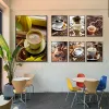 Coffee in tela vintage dipinto di poster di latte e stampe bar bar da parete da cucina stampe per la decorazione di ristoranti per la casa
