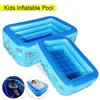 Piscina quadrabile in piscina per bambini bambini in piscina gonfiabile vasca da bagno per bambini per bambini grande piscina grande piscina 120 cm 2/3yer 240403