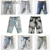 Purple Jeans Short Mens Designer Straight Holles Casual Summer Night Club Blue Women Shorts Style Luxury Patch Тот же бренд 205E