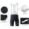 Pantalon Santic Cycling Bib Shorts pour hommes 4d Bicycle réflexive en respirant Half Pantal