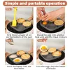 2/4-håls stekpanna förtjockad omelett pannan non-stick äggpannkaka biffpanna matlagning äggskinka