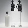 Halflange dames volwassen mannequins kleding plat schouderholte mannequin voor dameskledingwinkel zwarte display stand