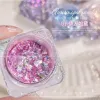 Gölge Kozmetik Kristal Ateş Pembe Aurora Opal Toz Bukalemun Glitter Pulları Göz Farı Çivi Sanat Reçine El Sanatları Manikür Paillettes