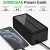 Banken 100000mah Solar Power Bank schnell laden Solarlade -Mobiltelefon Wireless Ladung großer Kapazität Batterie externer Akku