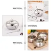 Dinnerware Sets Spice Jar Stainless Steel Containers Lids Condiment Jars Kitchen Supplies Storage Spices Salt Holder Seasonings Bowl