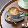 أكواب خمر الفرن المتغير نجمة السماء كوب القهوة Cappuccino Latte فاخرة الرسم والطبقة مجموعة 250 مل.