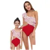 Swim Wear Luxury Designer Bikini European And American Parent-Child Swimsuits Womens Striped Triangle One-Piece Sexy Biki Vacation S Dhcgy