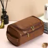 Cosmetic Bags Vintage Luxury Toiletry Bag Travel Necessary Business Cosmetic Makeup Cases Male Hanging Storage Organizer Wash Bags for Men L49