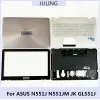 Cornici 95%nuovo laptop metallico originale LCD posteriore Copertina superiore/LCD FECHEL ANTERIORE/COPERCHIO PALMREST/COPERCHIO SOTTO PER ASUS N551J N551JM JK GL551J