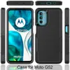 Tungt rustning av stötbeständig telefonfodral för Motorola Moto G52 G82 6,6 tum mjuk TPU -ram Hård plast Back Cover Fundas