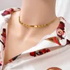 Luxury Gold-Plated Necklace Brand Designer New Connecting Boutique Necklace Boutique Gift Charm Girl Fashion Event Necklace Box Birthday Party