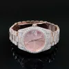 Luksusowe wyglądające w pełni oglądanie modyfikowanych dla mężczyzn Woman Top Craftsmanship Unikalne i drogie Mosang Diamond 1 1 5A zegarki dla Hip Hop Industrial Luxurious 9179