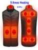 Men039S västar Uppvärmd Vest -laddning Lätt jacka med 9 värmningszoner Ooro Body Warmer For Unisex Riding Camping vandring F8050561