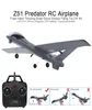 RC Airplane Plane Z51 with 2MP HD Camera or No Camera 20 Minutes Fligt Time Gliders With LED Hand Throwing Wingspan Foam Plane4674396