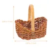 4 pezzi Mini Accessori per bambole Baschetto Basket Ornament Miniature Decors Storage Baby Craft Rattan