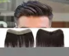 Front heren toupee 100 menselijk haar stuk voor mannen v stijl fronttoupee pruik remy haar met dunne huidbasis natuurlijke haarlijntoupee H22042293769