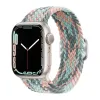 Flätad slinga för Apple Watch Strap 44mm 40mm 45mm 41mm 42mm 38mm 49mm Elastic Solo Armband Iwatch Series 9 SE 7 56 Ultra 8 Band