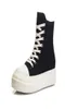 Women Boots Canvas Shoes Trainers Platform Platform Boots ارتفاع زيادة Zip Hightop Shoes5462223